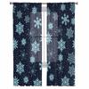 Snowflake Christmas Winter Curtains For Living Room Bedroom Home Decoration Window Voile Tulle Curtain Drapes