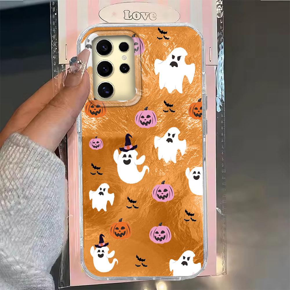 For Samsung Galaxy S25 Edge S24 S23 S22 S21 S20 FE Plus Ultra 5G Halloween Vortex Pattern Bumper Shockproof Anti-Fall Phone Case