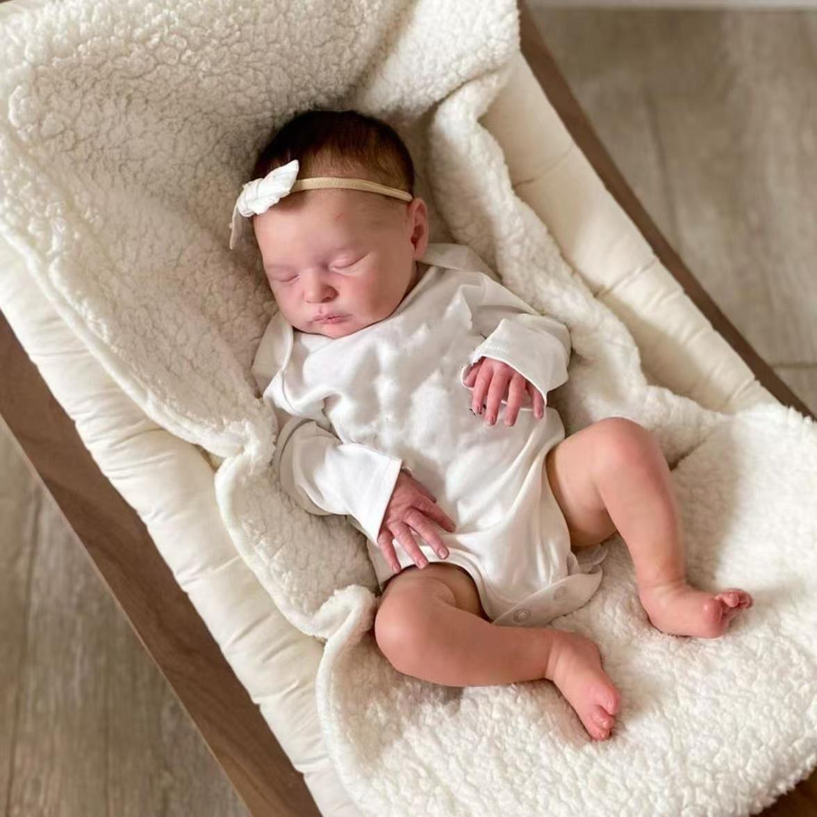 NPK 19-inch Handmade Realistic Reborn Doll Laura with 3D Skin 19-inch cloth body как