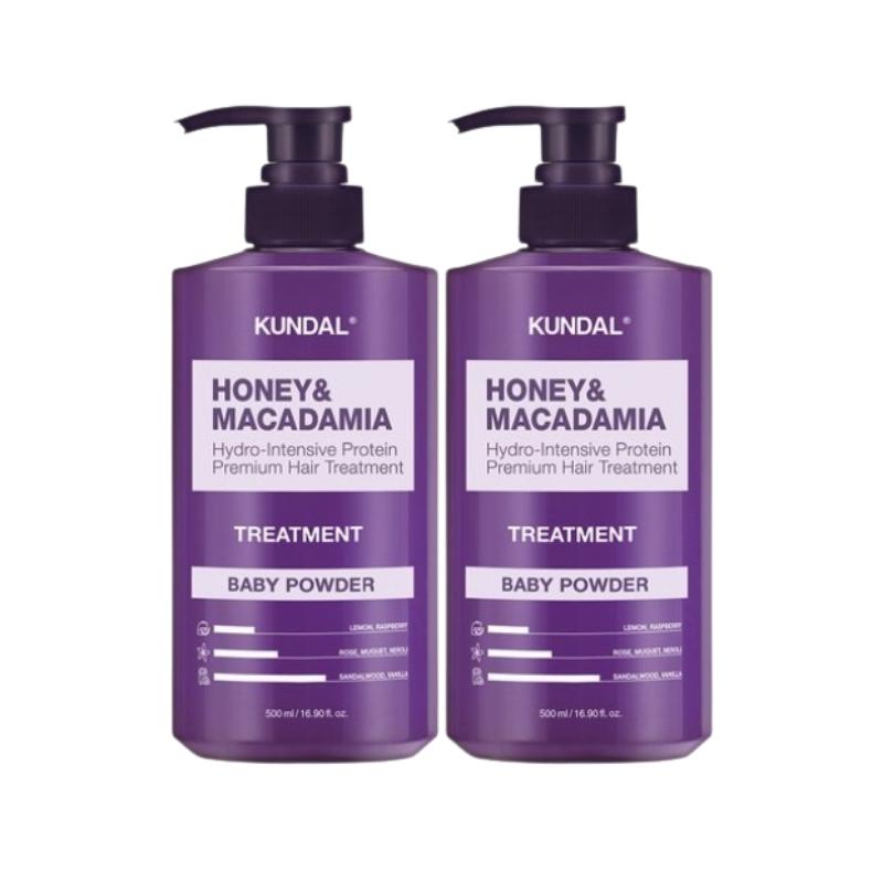 KUNDAL Maska do włosów Miód i Makadamia Puder dla dzieci 500ml | pH 5.5 Zrównoważone i Długotrwały Zapach | Delikatna Formuła 12-Free