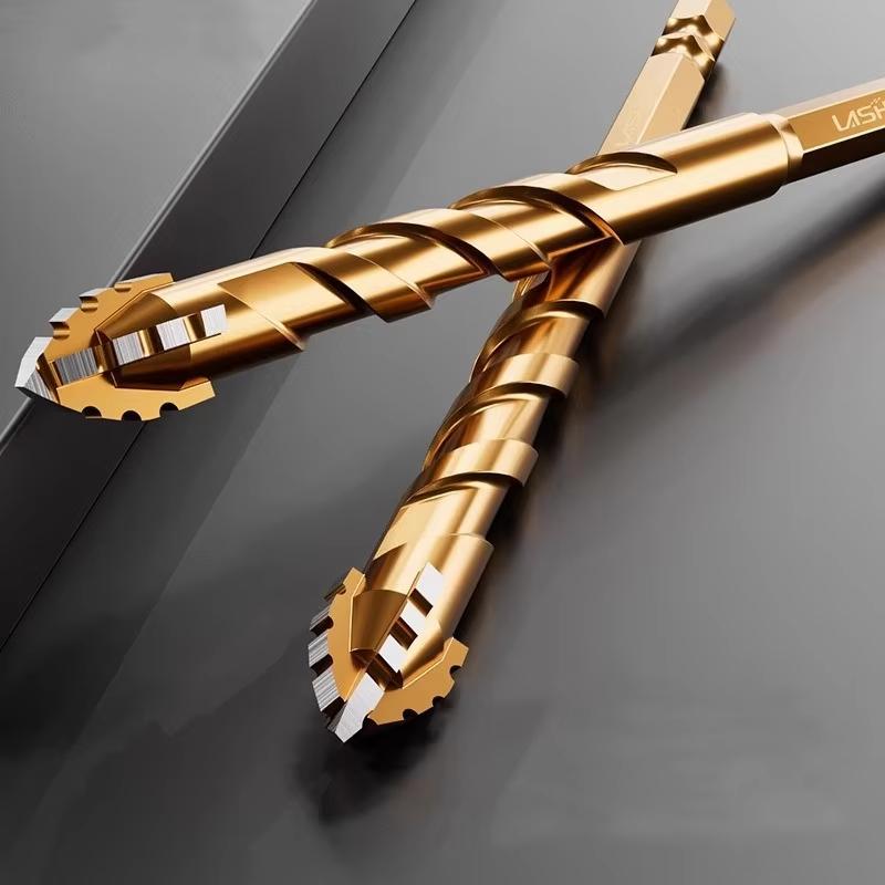 Upgraded Four-edged Sawtooth Drill Bit Professional Carpentry Tools For Glass Ceramic Concrete Brick Metal Drill Bit Set