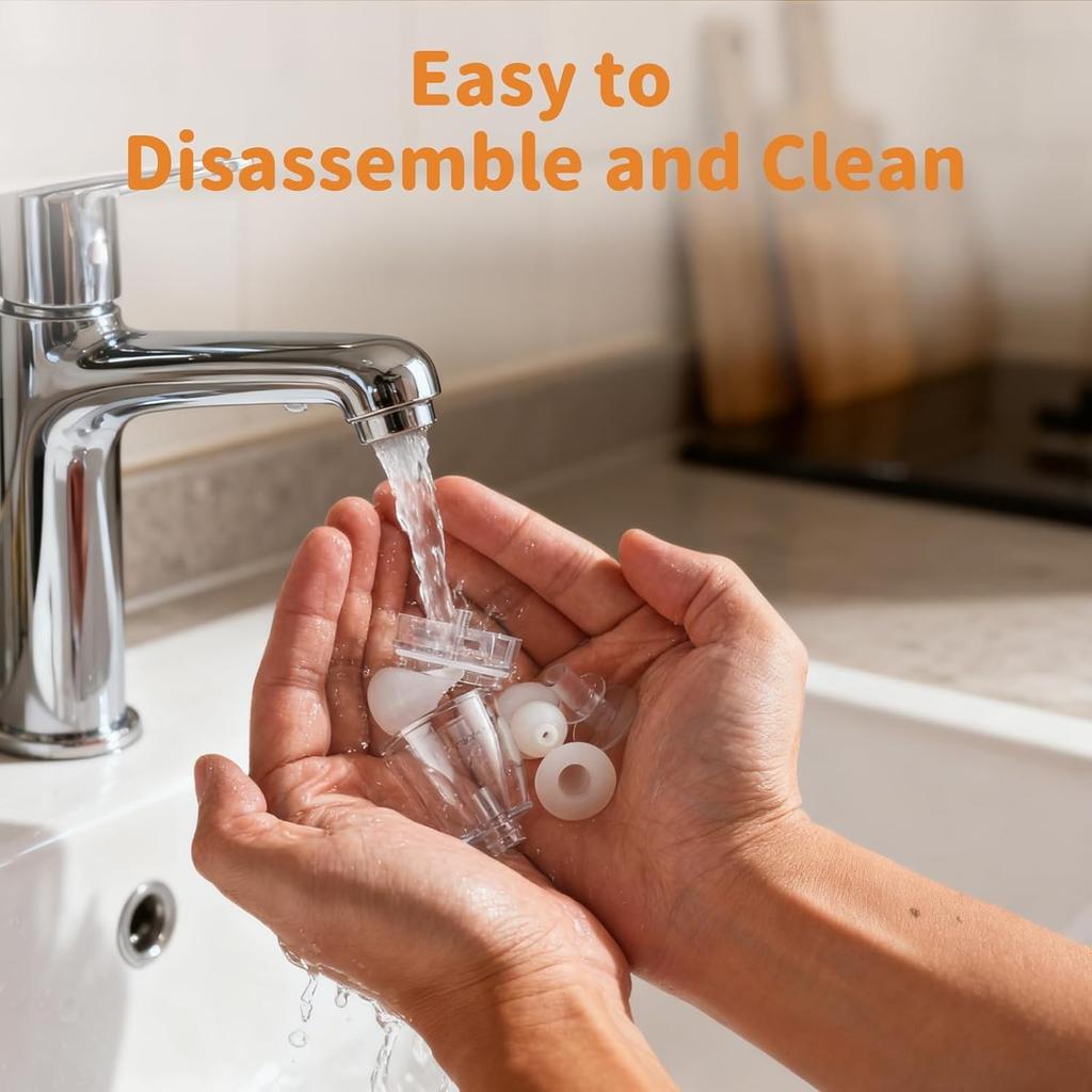 Elektrický nosní odsávačka pro miminka 3 úrovně sání, 3 silikonové nástavce, dobíjecí a přenosný čistič nosu s uklidňující ukolébavkou