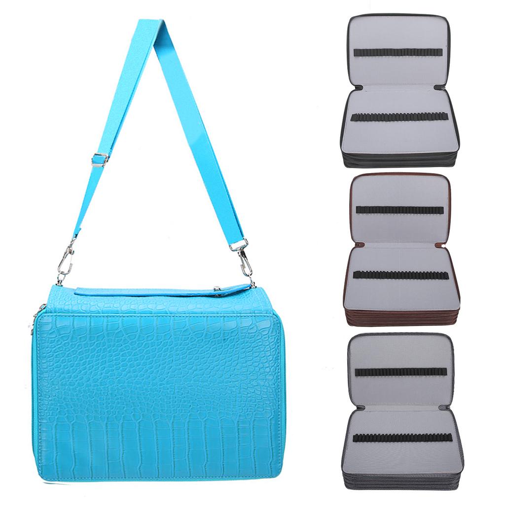 Colored Pencil Case 252Hole Large Capacity Art Painting Pen Portable PU Storage Bag