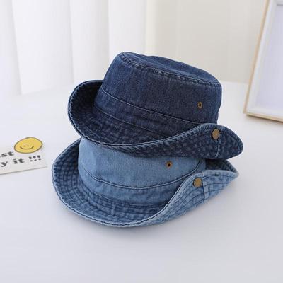 Cappello da Pescatore in Denim per Bambini: Cappello a tesa larga per Primavera e Autunno per Avventure all'Aperto