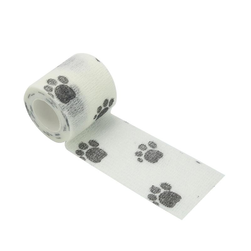 Claw Pattern Printed Self Adhesive Elastic Bandage 4.5m Non-Woven Finger Knee Sports Wrap Tape Dogs Cat Leg Paw First Aid Kit