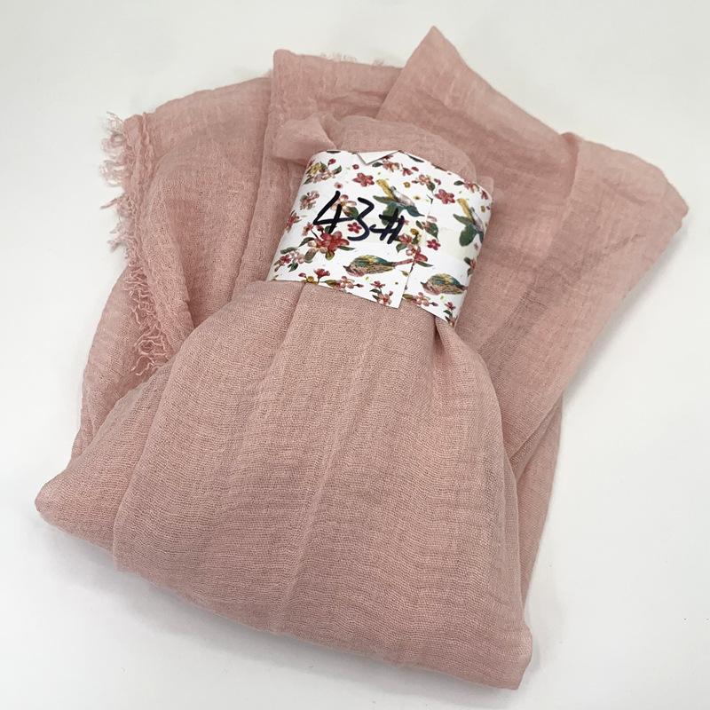 Women Cotton Scarf New Summer Girls Solid Color Sunscreen Thin Scarves Soft Shawl Foulard Viscose Spring Lady Wrap Shawls