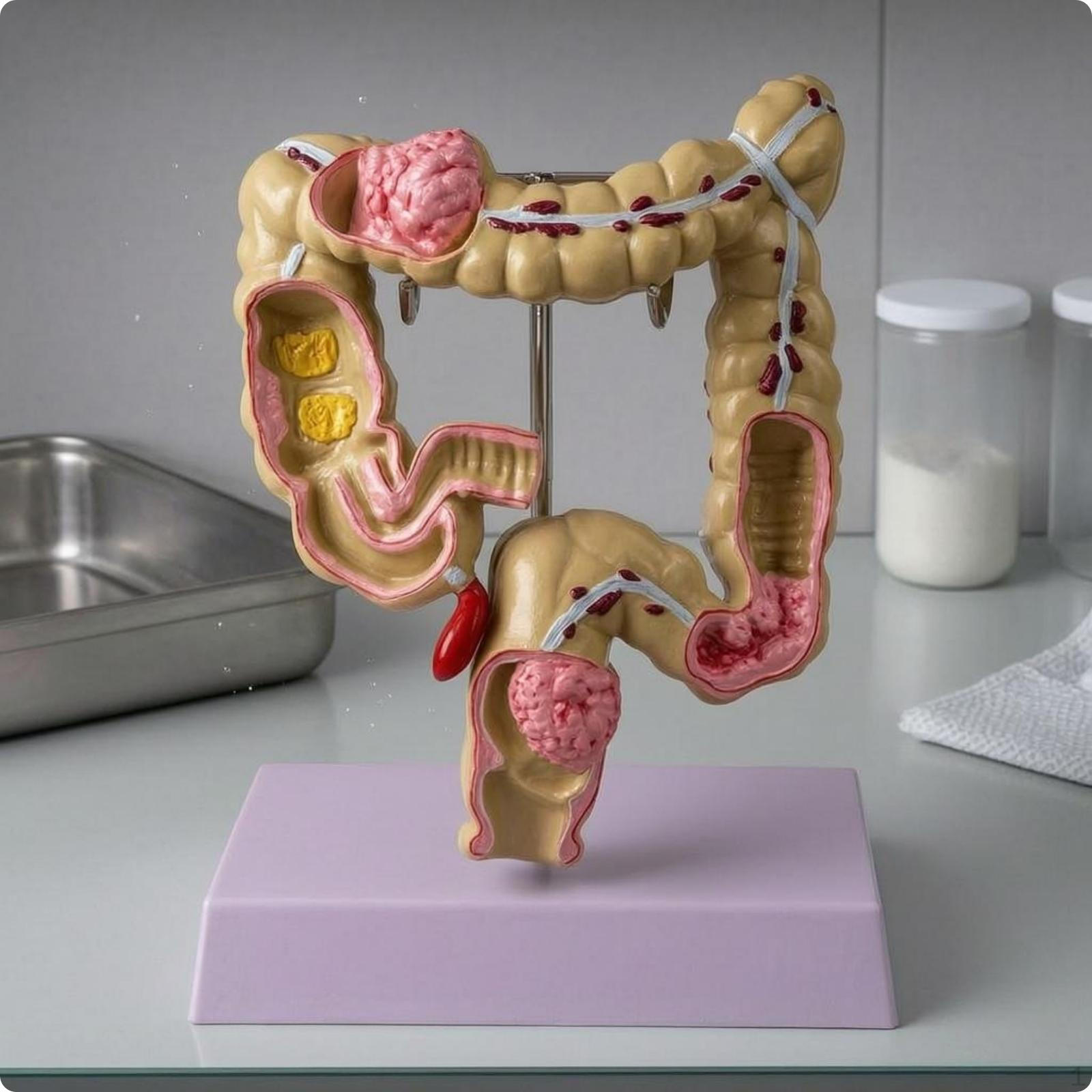 Intestinal Pathology Model Molded Plastic Colon