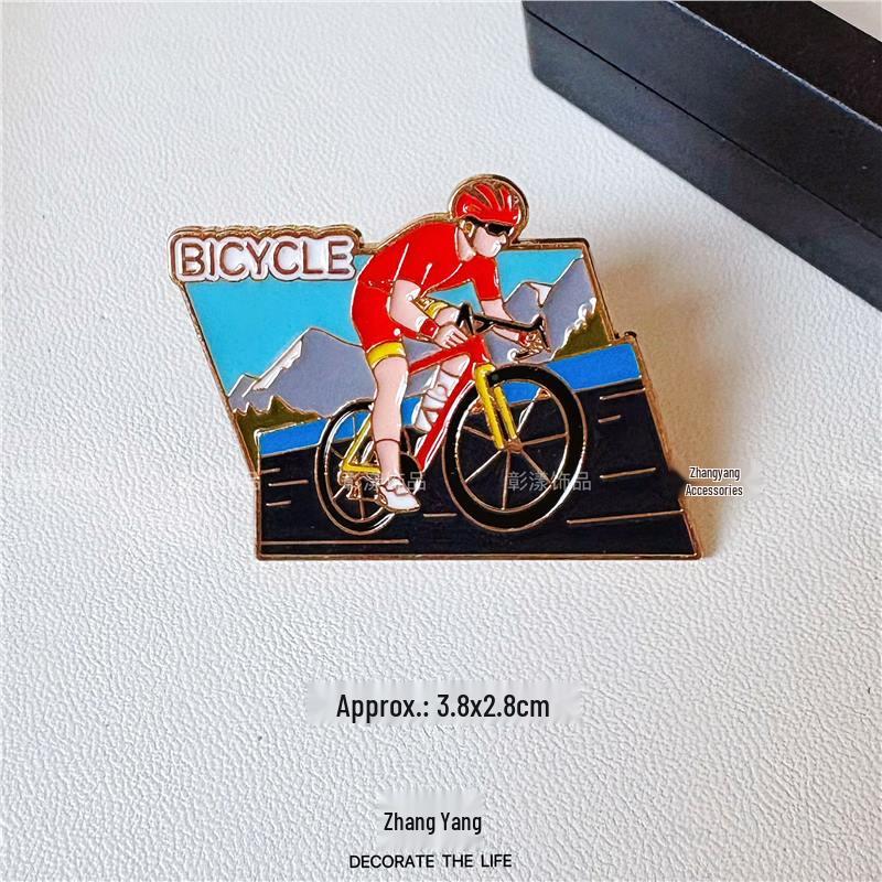 Multi-Sport Emblem Pin: Football, Basketball, Badminton, Tennis, Baseball, Billiards, Table Tennis, Volleyball Brooch