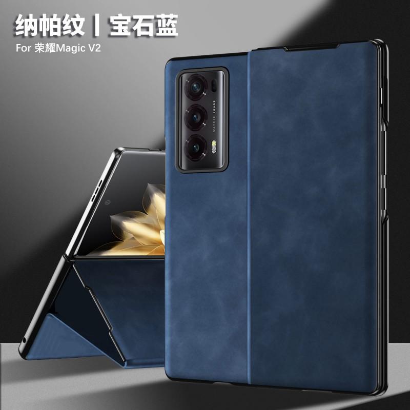 Premium Flip Leather Case HONOR Magic V2 Full Coverage Shockproof Folio With Stand Magnetic