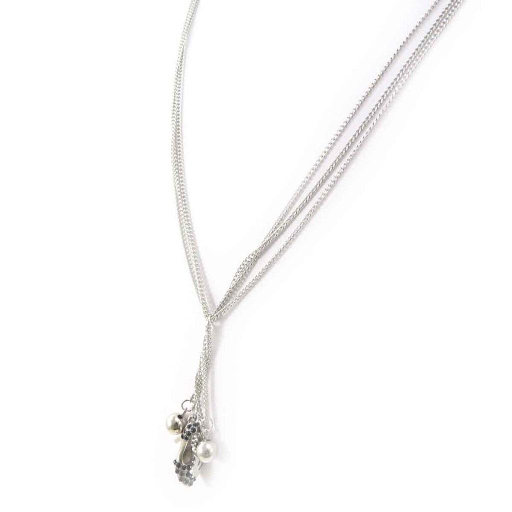 Les Trésors De Lily [J7968] - Designer Necklace 'Scarlett' Black Silver (shoe)