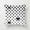Nordischer Schwarz-Weiß Kissenbezug Polyester Geometrischer Kissenbezug Dekorative Sofakissen Mode Kissenbezug 45*45CM