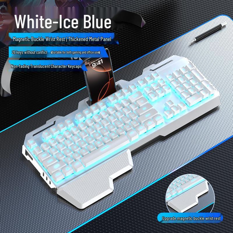 GX810 Wired Gaming Set: Mechanical Feel Keyboard, Mouse & Luminous Headset for Esports and Office.