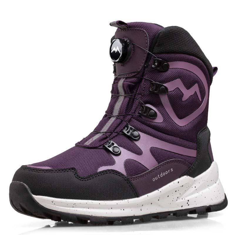 Women's Winter Snow Boots Warm Water Resistant Lace-Up Faux Fur Lined Mid-Calf Ankle Booties Shoes Womens Slip On Outdoor Walking Hiking Skiing Boots