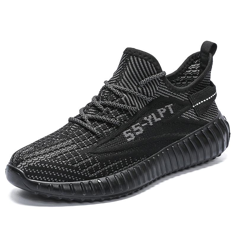 Men's and Women's Fly-woven Casual Shoes Mesh Breathable Sports Shoes Work Shoes Tide Low-top Round Head Shoes