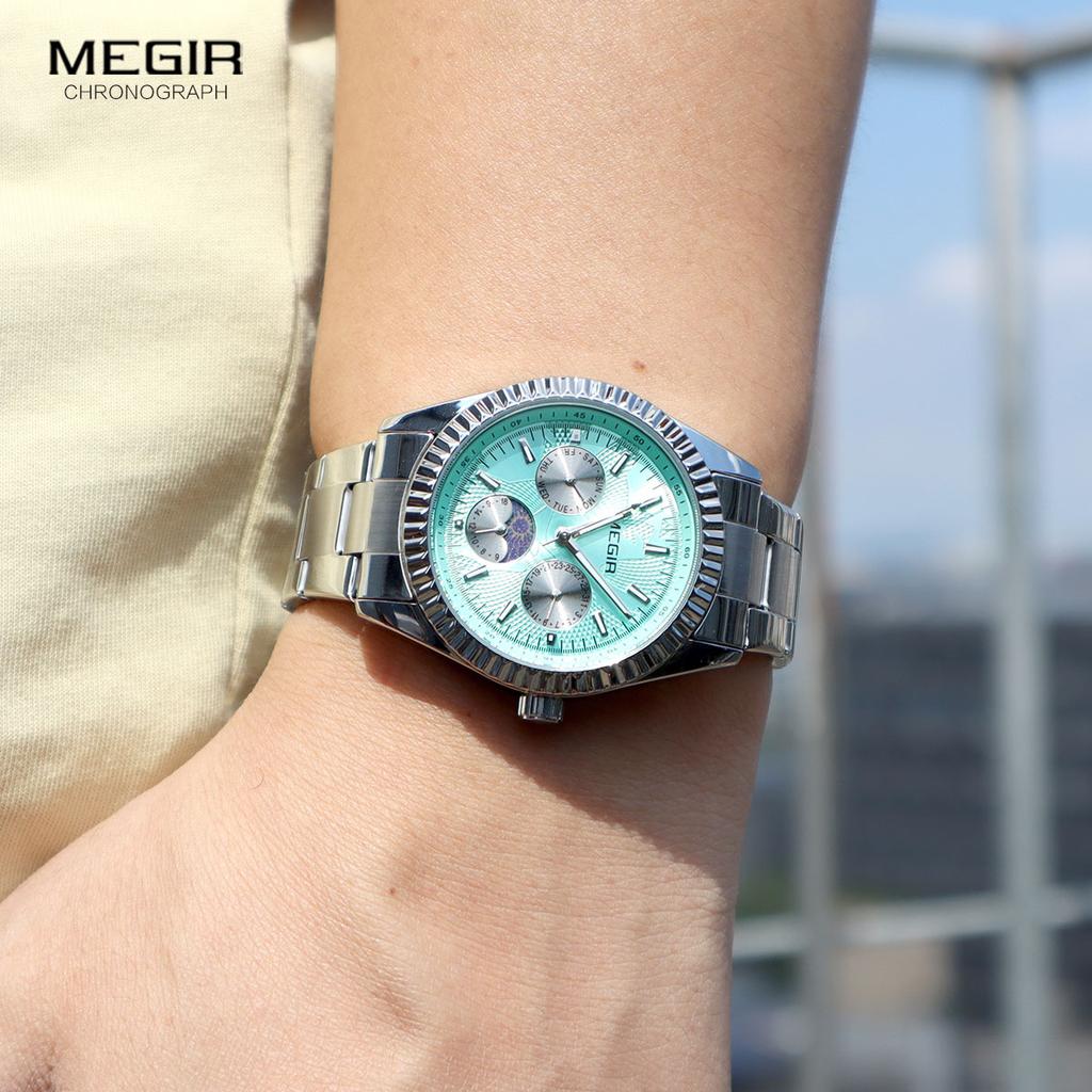 MEGIR Brand Mens Business Luminous Quartz Watch Classic Waterproof Calendar Creative Clock Male Personalized Wristwatch