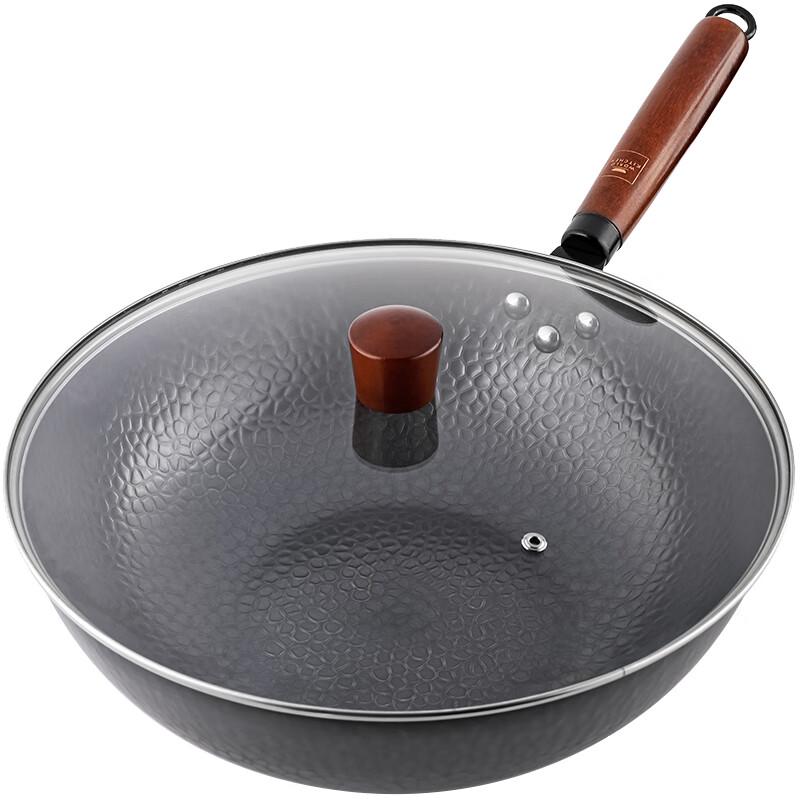 WORLD KITCHEN Wrought Iron Hammered Wok