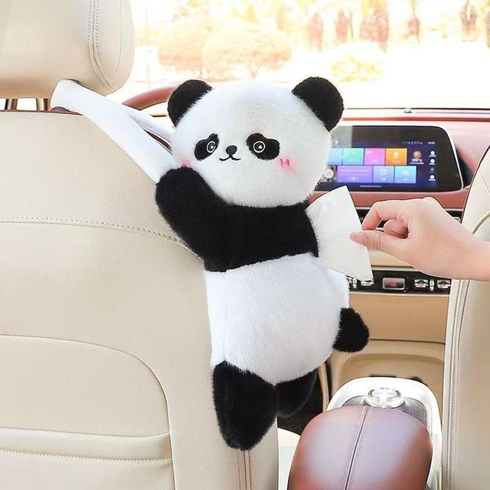 Plush Doll Car Tissue Box Cartoon Cat Kitten Paper Box Cute Armrest Box Paper Case  Car Inner Decor