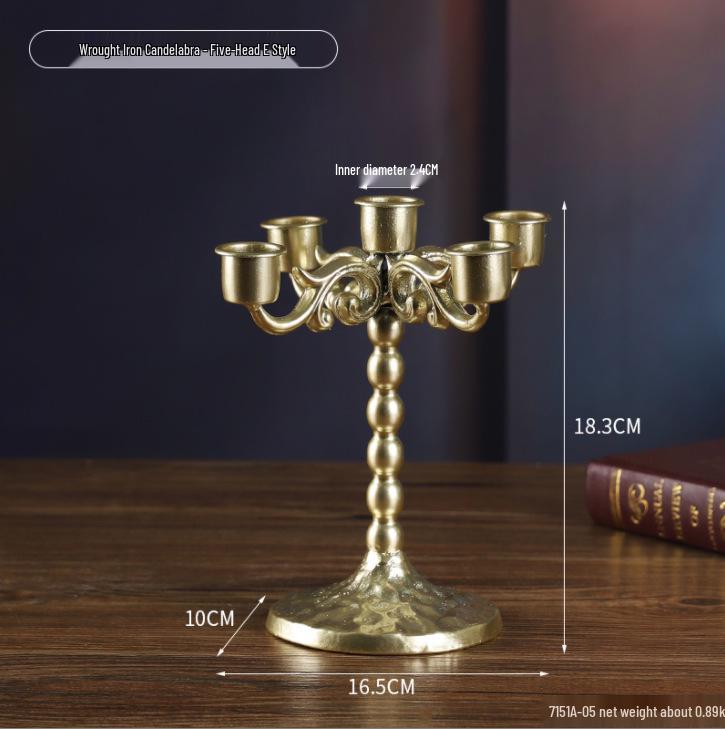 Nordic Romantic Candlelight Dinner Table Decorations: Modern Minimalist Light Luxury Candlestick Ornaments