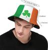 Cute Irish Ireland Flag Bucket Hat For Women Men Packable Summer Beach Sun Hats Outdoor Irish Shamrock Cap 003
