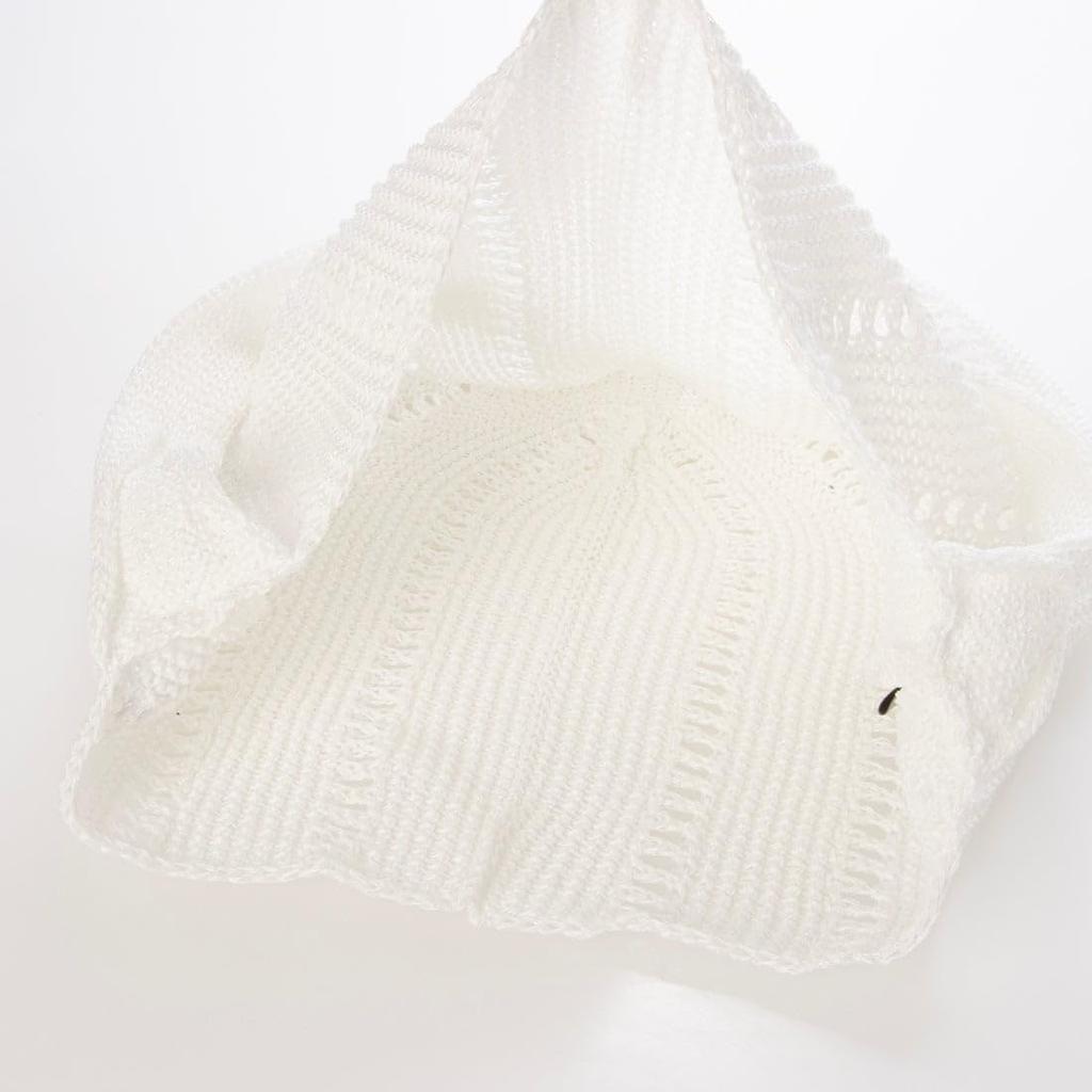 Kashkash Lame Yarn Round Semi-Shoulder Bag 10-00-04961 Women's White