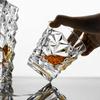 280ml/290ml Crystal Glass Creative Rotating Whiskey Ice Patterned Cocktail Glass Bar Beer Cup