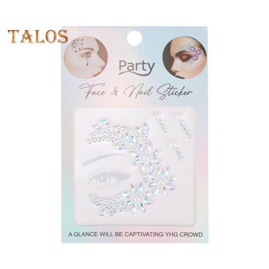 

Наклейки на лицо и глаза для женщин, самоклеящиеся стразы, макияж, татуировки, наклейки для ногтей для украшения вечеринки на Хэллоуин C