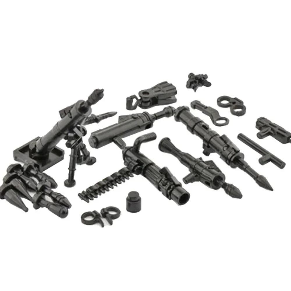 Vojenský MOC Stavebnice zbraní Těžký kulomet Gatling M19 NSV Figurky Dělostřelectvo Odminovací Pistole Kulka Hračka Dárek K013