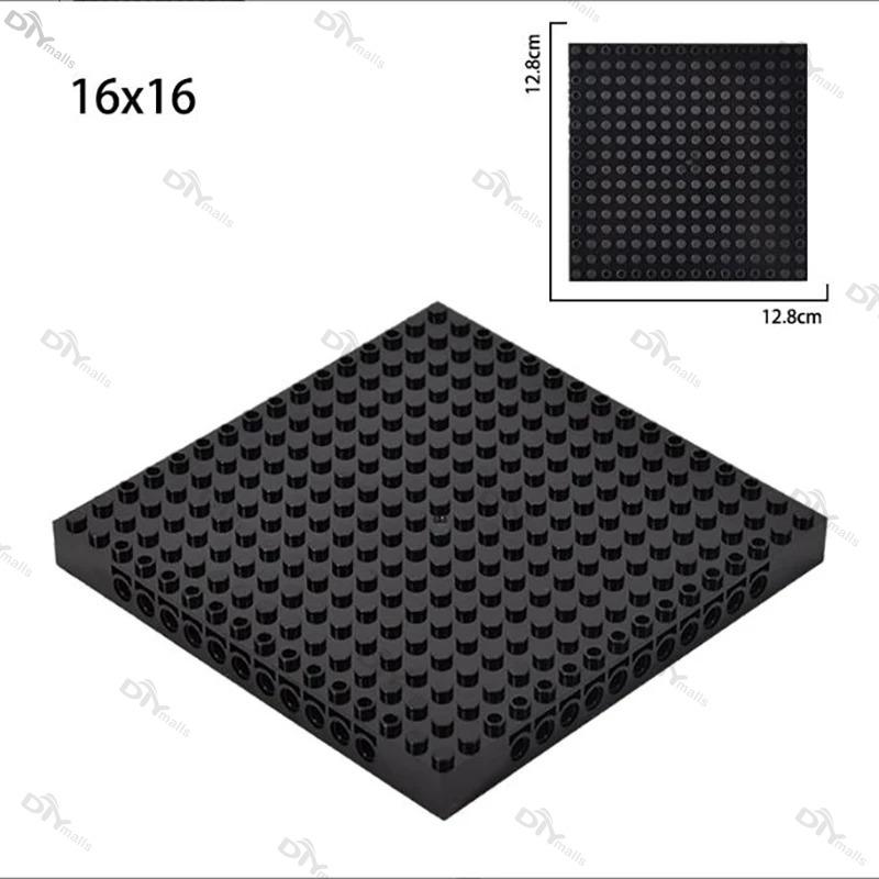 1/2/3/4Pcs 16X16 Dots Building Blocks Baseplate 65803 Black/White Splice Bricks Diy Combination Moc Hole Connect Parts 2780 Pins