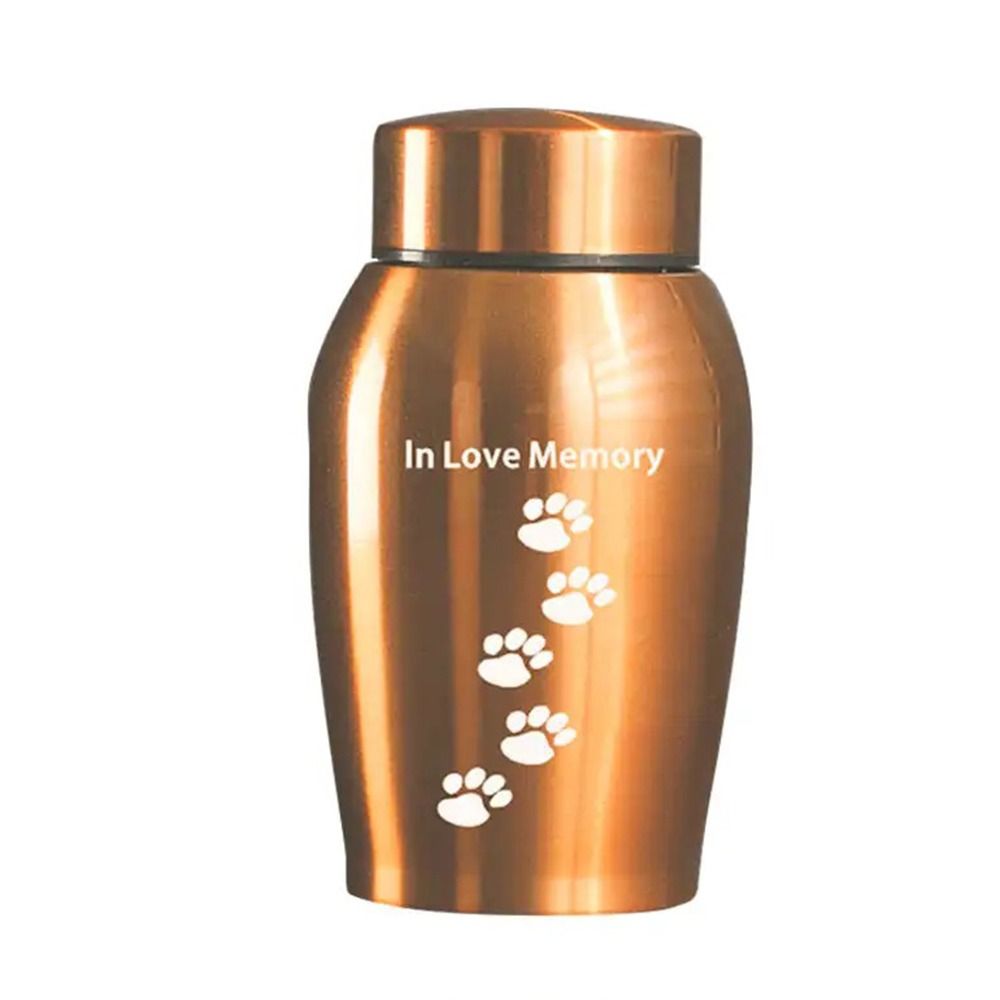 

Multi-colored Cat Dog Urns Pet Paw Print Pet Commemorative Jar Cremation Ashes Urn Dog Accessories Gold