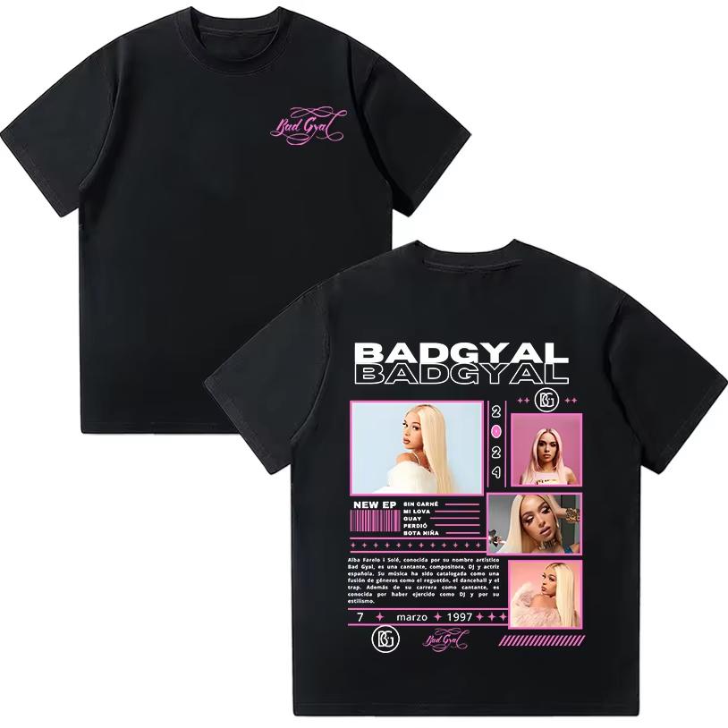 

2026 Bad Gyal T Shirts Rapper Bad Gyal Womens Tee High Quality Cotton Women Clothing Pop Men Tshirts Casual Y2K Streetwea XL