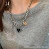 Sweet and cool lava love necklace women's ins tide niche high-end design sense sweater chain versatile personality sweater chain men