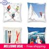 Ski Resort  Prop Pattern Print Square Pillowcase Decorative Mattress Cover Home Decor Car Decorations