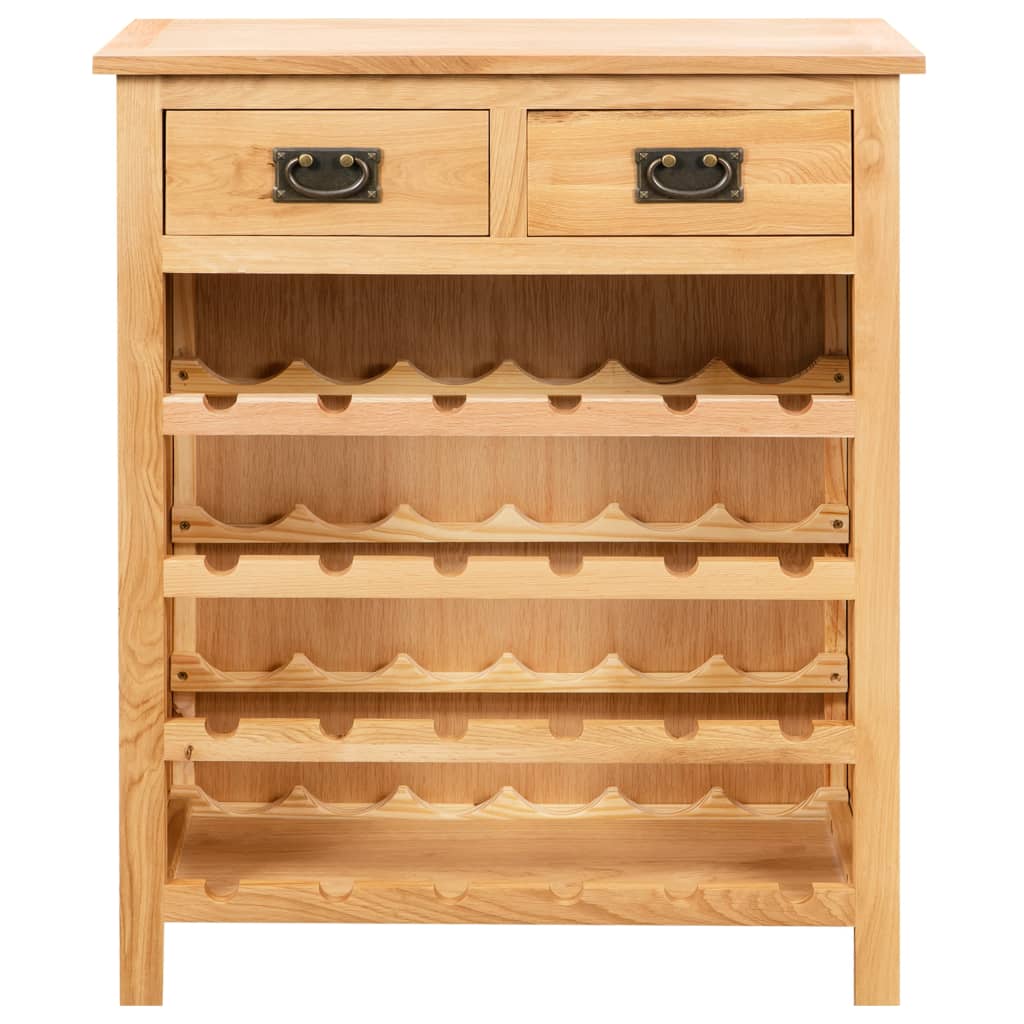 Wine Cabinet 72 X 32 X 90 Cm Solid Oak Wood