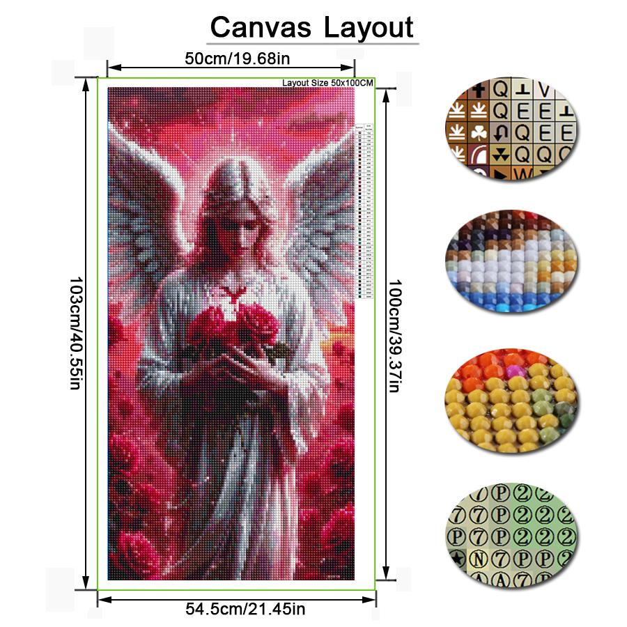 Angel Rose Large Size Diamond Painting New Collection Flowers Diy Full Drill Rhinestone Embroidery Mosaic Cross Stitch Kits