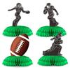 American Football Party Birthday Decoration Super Bowl Football Flag Latte Honeycomb Ornament Set