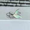 Dopamine Colorful Enamel Flower Butterfly Open Ring Mori Sweet Girly Style Inlaid Zircon Niche Light‑Luxury Adjustable Stackable Decorative Ring