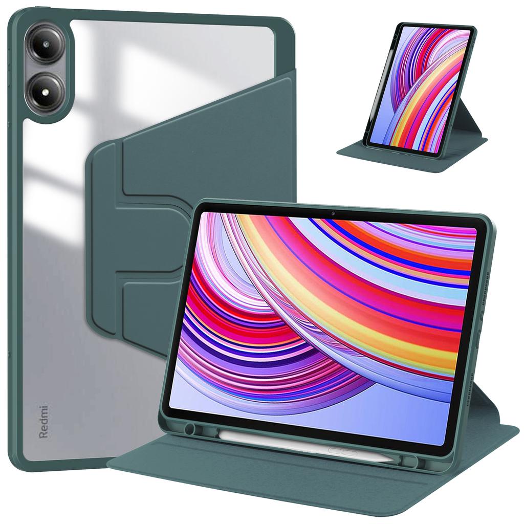 Smart Case for Xiaomi Redmi Pad Pro 2024 12.1 Inch Model 2405CRPFDC 360 Rotatable Stand Cover with Auto Sleep & Wake Shockproof