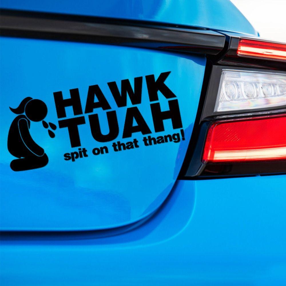 Funny Hawk Tuah Spit On That Thang Stickers Waterproof Car Prank Sticker  Car Accessories