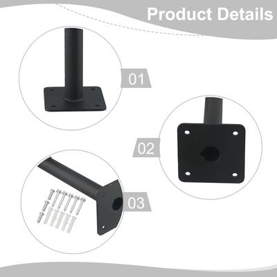 Weather Vane Bracket Steel Roof Mounting Bracket for Standard Sized Wind Vanes Rust Resistant and Long Lasting