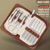 High-end Semi-black Nail Clipper Set, Complete Set of Stainless Steel Manicure Tools