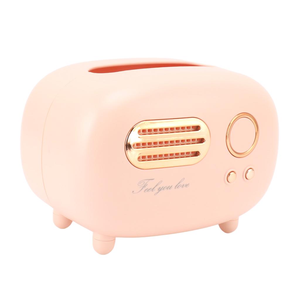 Retro Radyo Şeklinde Mendil Kapak Kutusu Vintage Radyo Mendil Kutusu Banyo Oturma Odası Yatak Odası için