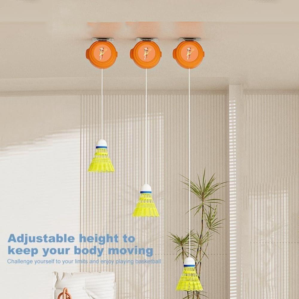 3-pack Badminton Trainer Set Automatic Rebound Adjustable Single Player Badminton Lightweight Durable
