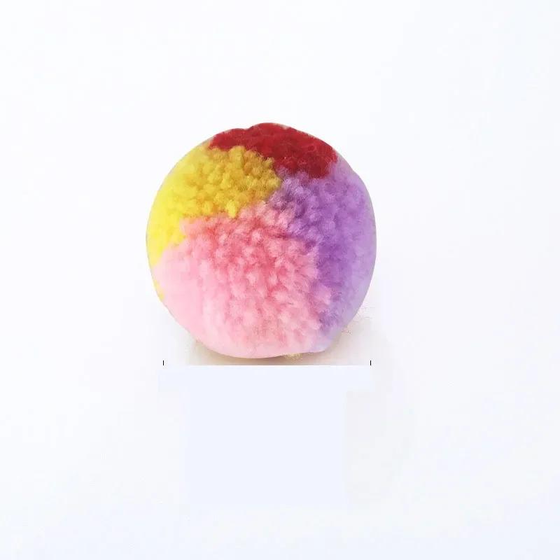 2 Stück Interaktive Flauschige Poms Katzen Haustier Haustier 5cm Ball Spielzeug Wurfprodukte Pom Plüsch Zubehör Pompons Plüsch Katze Pompom Weich