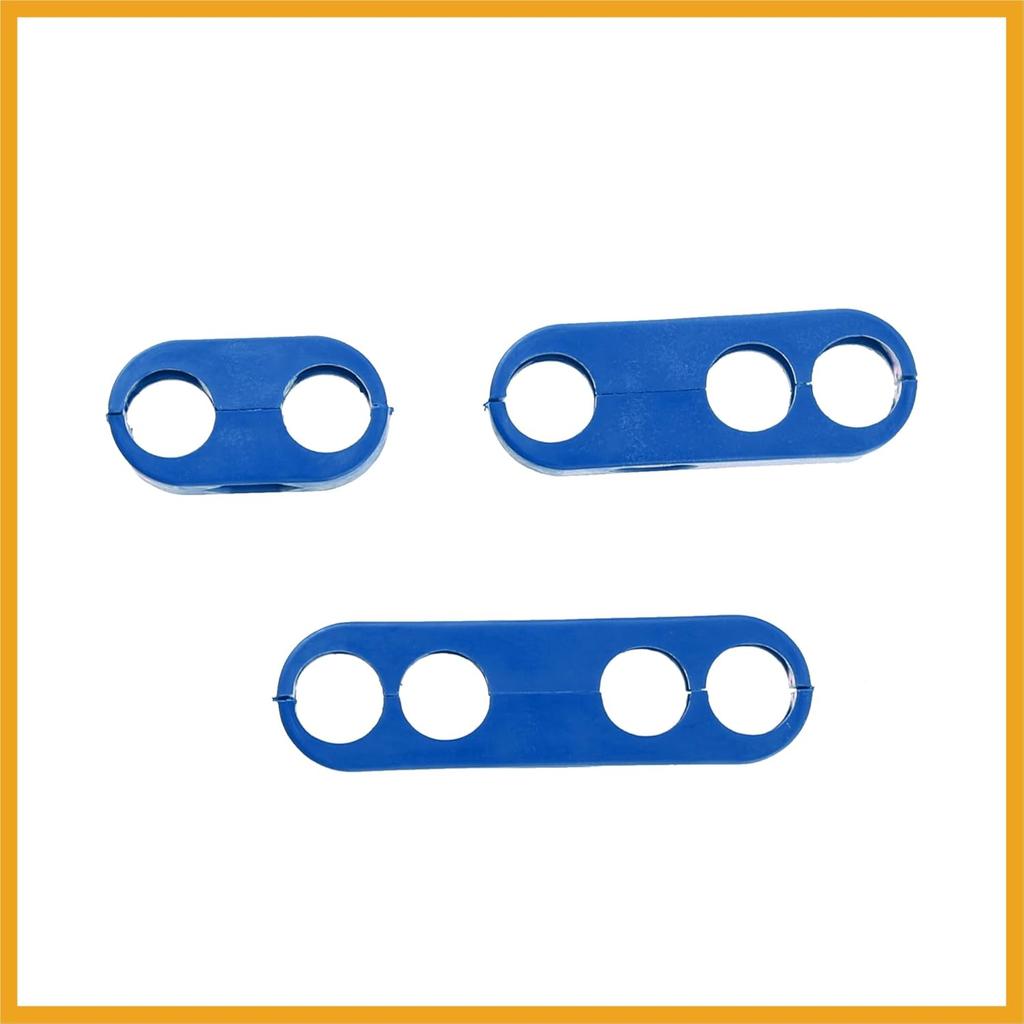2 Conjuntos 8mm Separadores de Cabos de Vela de Ignição de Motor de Carro Organizador de Divisória Grampo Plástico Azul Peça de Reposição