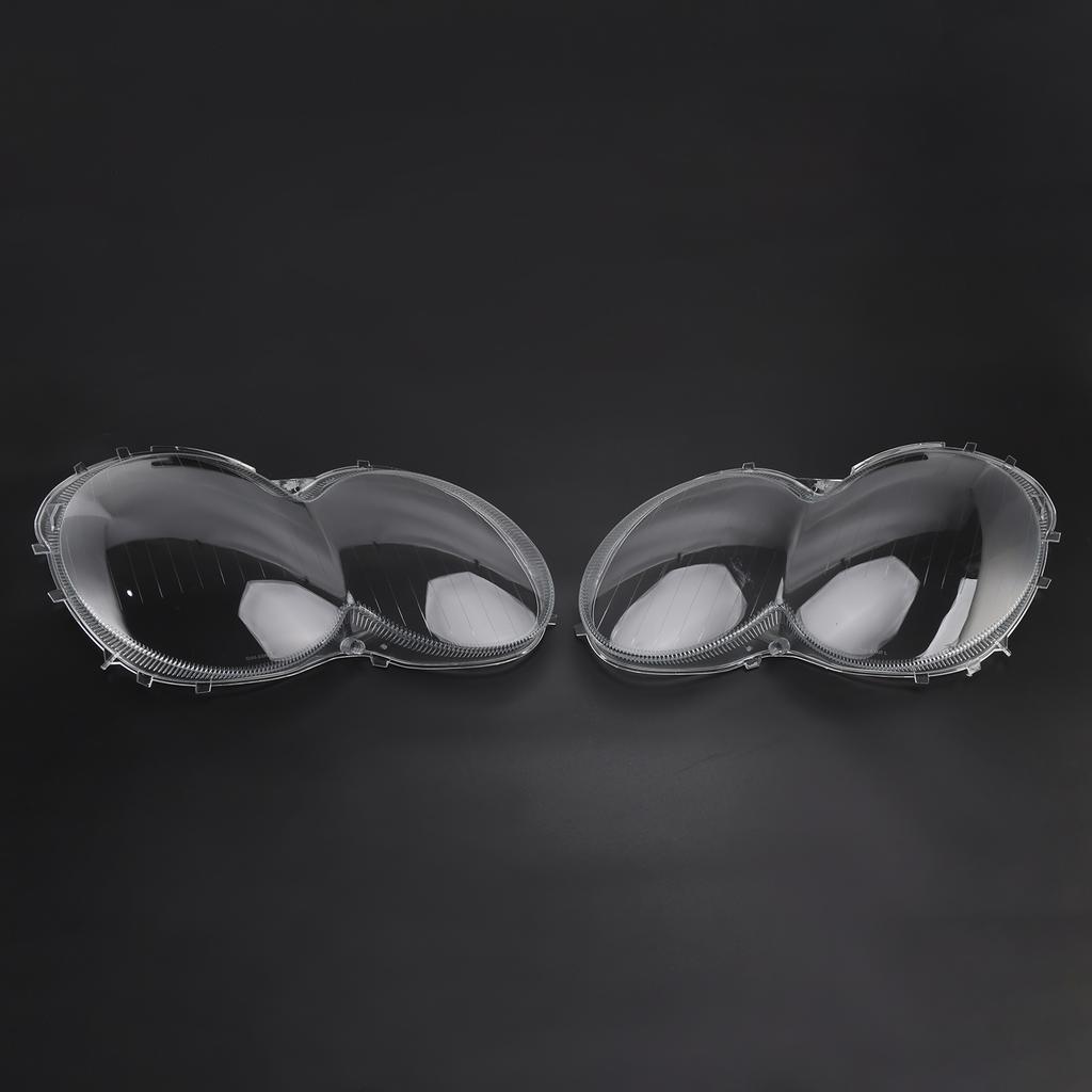 2Pcs Headlight Shell Lens Cover+Glue For Benz W230/R230 SL500 SL600 2003-08