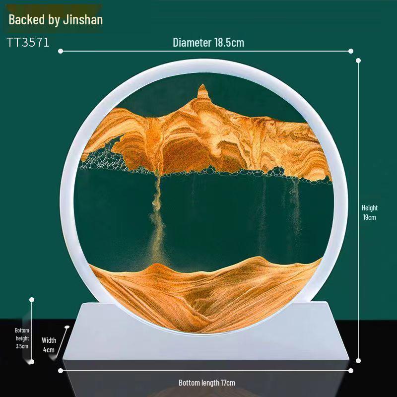 3D Quicksand Hourglass Ornament for Desktop or Wine Cabinet Decor