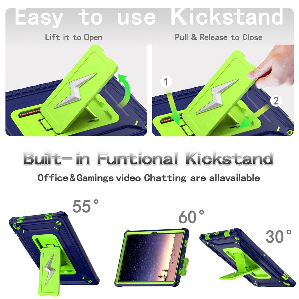 Armor Kickstand Case For Samsung Galaxy Tab A9 Plus 11 inch SM-X210N/X216B 2025 Heavy Duty Rugged Tablet Cover With Strap