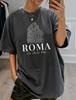 Roma Comfort Colors Short Sleeve T-Shirt | Rome, Italy Coliseum Tee | Gift Traveler, Italian Enthusiast