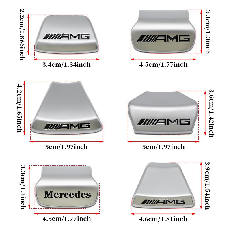 3D ABS Car Steering Wheel Emblem Sticker Interior Badge Accessorie For Mercedes Benz AMG W205 W168 W108 AMG W176 W204 W212 GLC