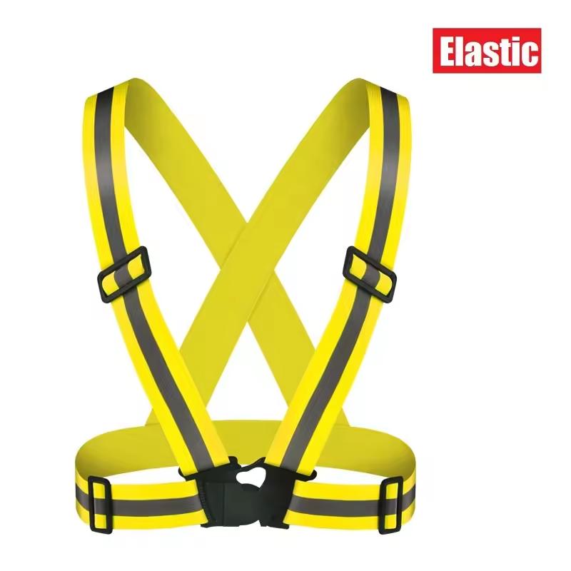 Highlight Straps Adjustable Safety Vest Elastic Band For Adults And Children Running Riding Clothing 12 Colors